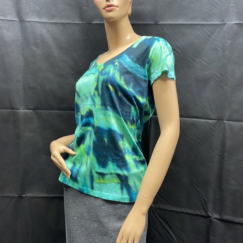 Calvin Klein Tie Dyed V-Neck Short Sleeve T-Shirt